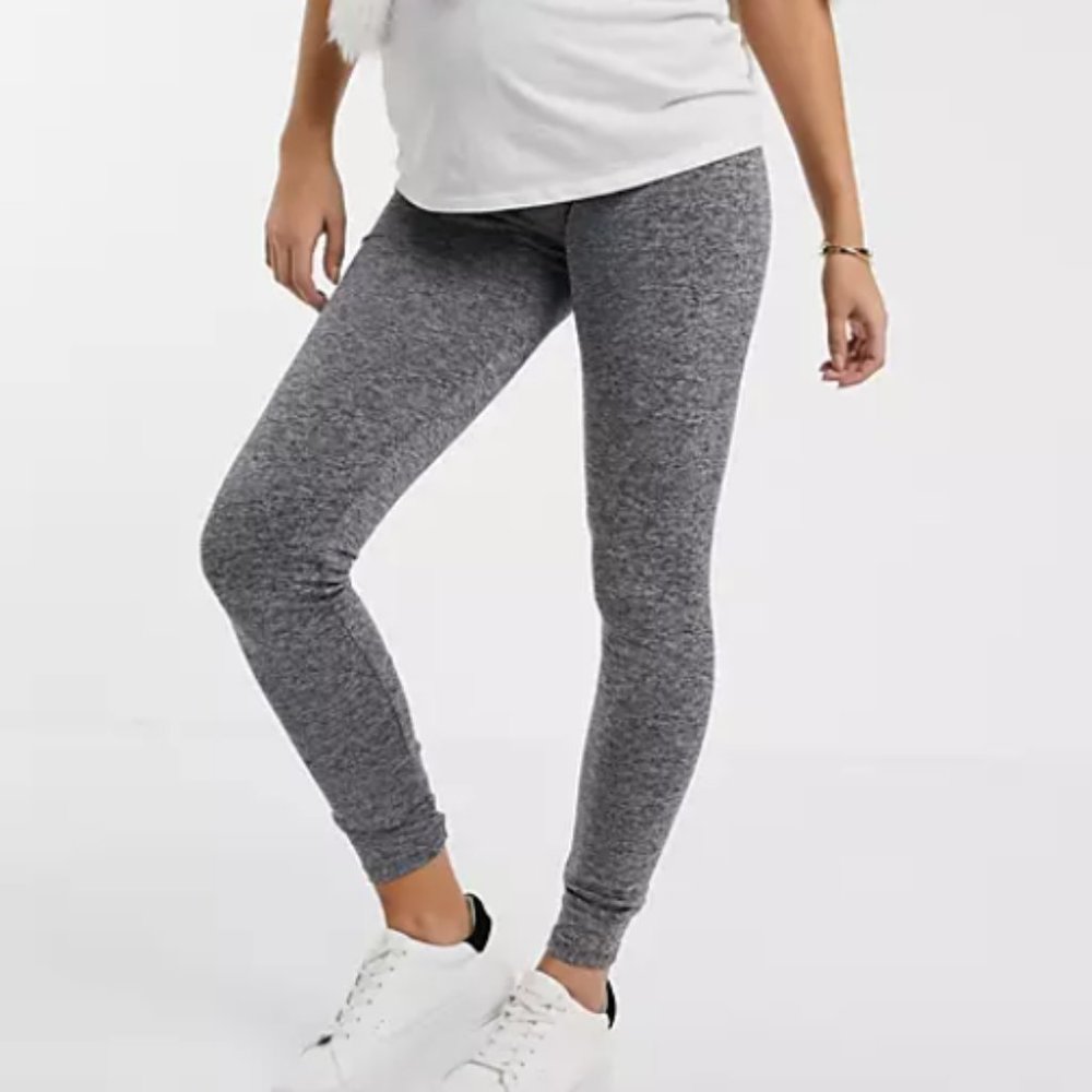 ASOS Design Maternity Legging in Gray Marl